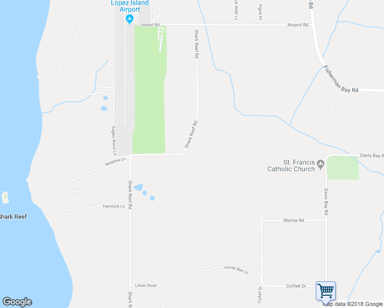 map of restaurants, bars, coffee shops, grocery stores, and more near 46 Starkman Lane in Lopez Island