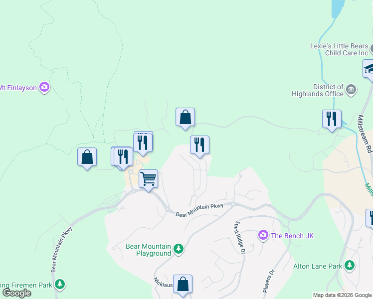 map of restaurants, bars, coffee shops, grocery stores, and more near 1216 Hannington Road in Victoria