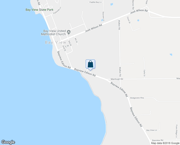 map of restaurants, bars, coffee shops, grocery stores, and more near 11453 Bayview Edison Road in Mount Vernon
