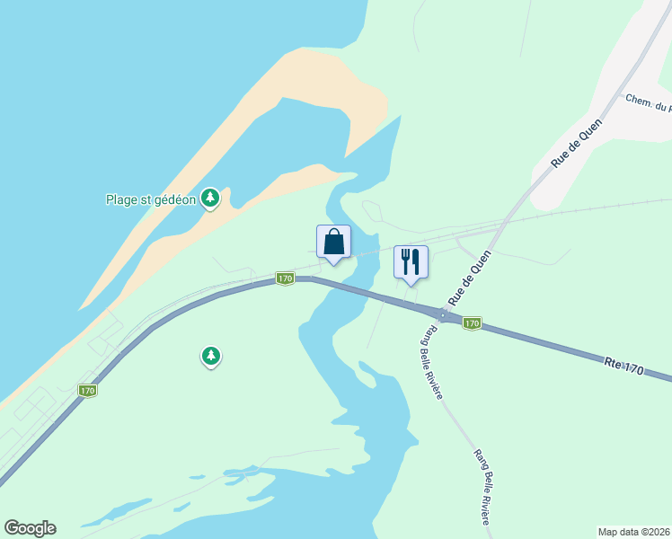 map of restaurants, bars, coffee shops, grocery stores, and more near 505 5e Ch in Métabetchouan-Lac-à-la-Croix