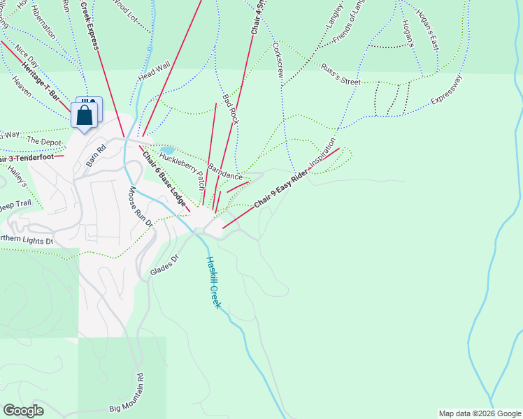 map of restaurants, bars, coffee shops, grocery stores, and more near 1196 Glades Drive in Whitefish