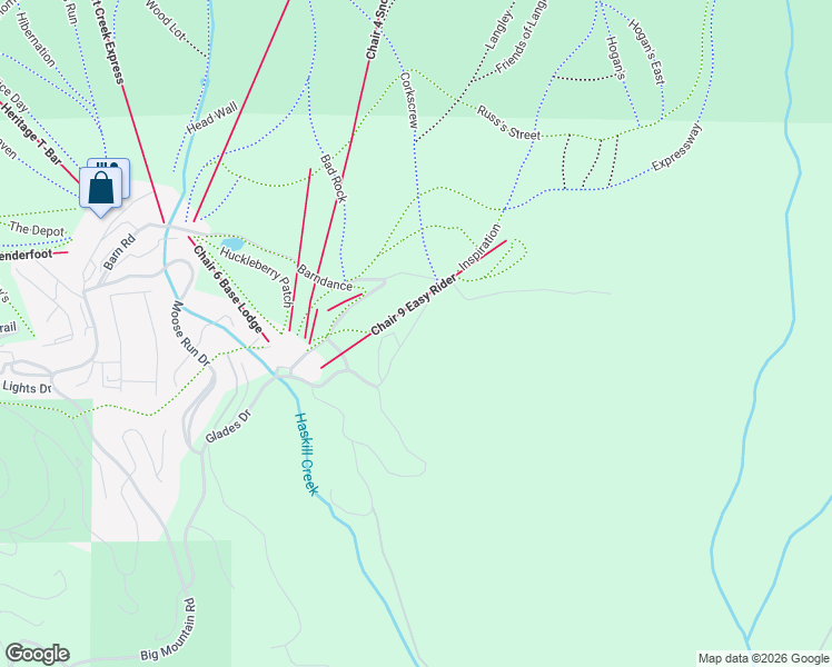 map of restaurants, bars, coffee shops, grocery stores, and more near 1196 Glades Drive in Whitefish