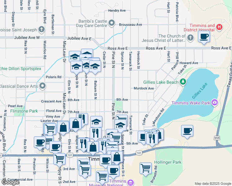 300 Pine Street North, Timmins ON Walk Score