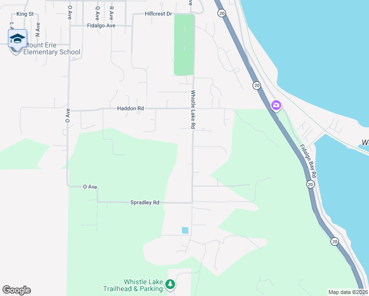 map of restaurants, bars, coffee shops, grocery stores, and more near 11198 Whistle Lake Road in Anacortes
