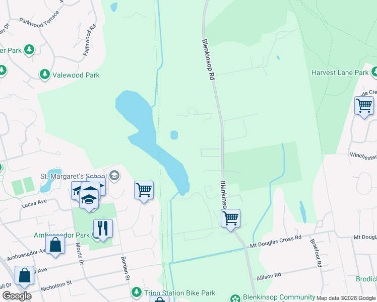 map of restaurants, bars, coffee shops, grocery stores, and more near 4236 Blenkinsop Road in Victoria