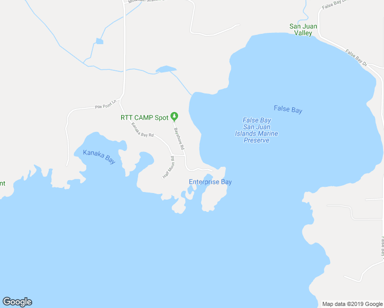 map of restaurants, bars, coffee shops, grocery stores, and more near 16 Bayshore Road in Friday Harbor