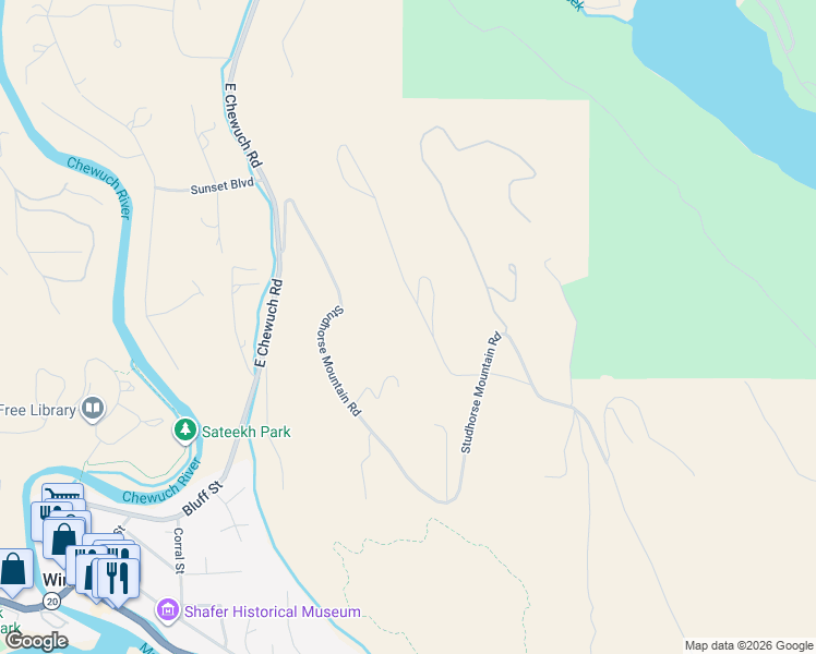 map of restaurants, bars, coffee shops, grocery stores, and more near 15 Bella Vista Lane in Winthrop