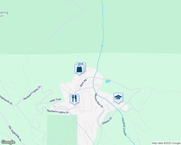 map of restaurants, bars, coffee shops, grocery stores, and more near 3900 Big Mountain Rd in Whitefish