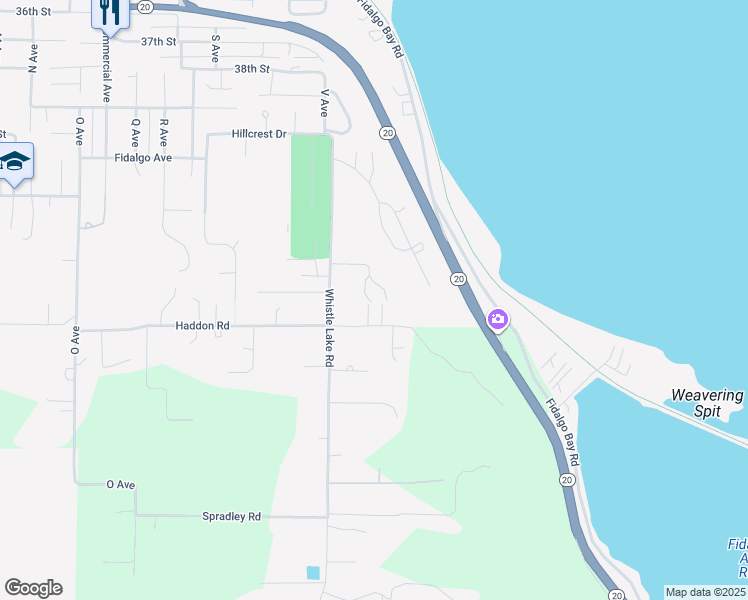 map of restaurants, bars, coffee shops, grocery stores, and more near 4309 Blue Heron Court in Anacortes