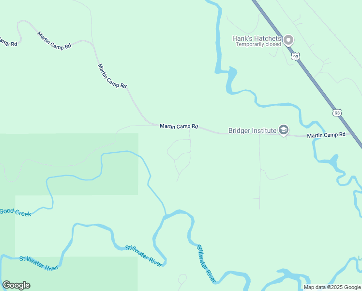 map of restaurants, bars, coffee shops, grocery stores, and more near 455 Martin Camp Road in Whitefish