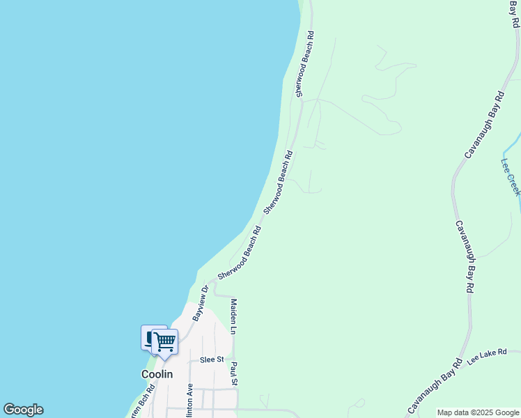 map of restaurants, bars, coffee shops, grocery stores, and more near 276 Sherwood Beach Road in Coolin