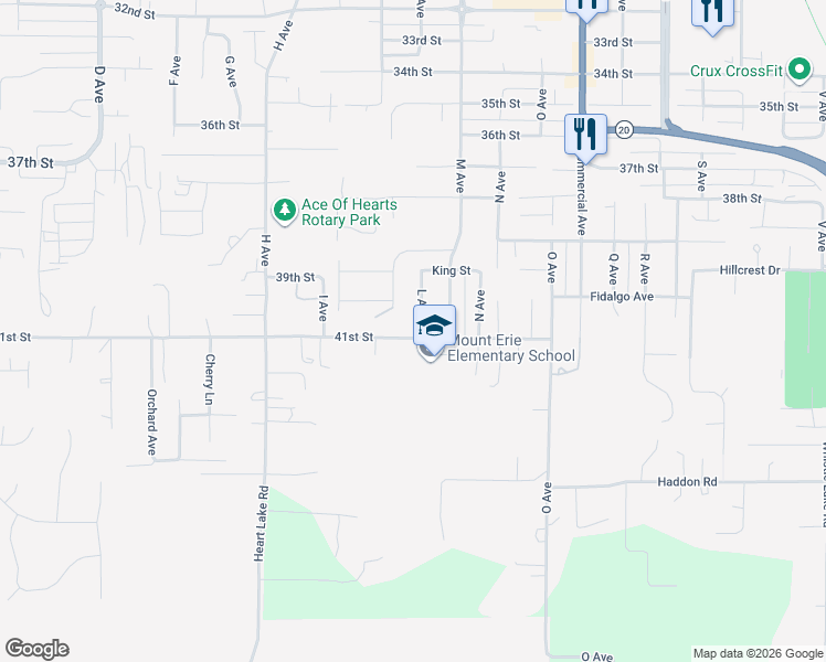 map of restaurants, bars, coffee shops, grocery stores, and more near 1313 41st Street in Anacortes