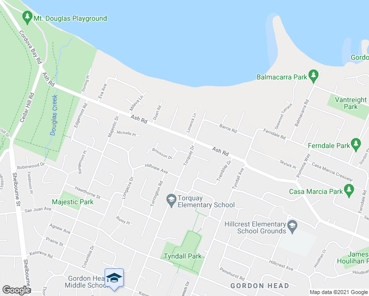 map of restaurants, bars, coffee shops, grocery stores, and more near 1698 Brousson Drive in Victoria