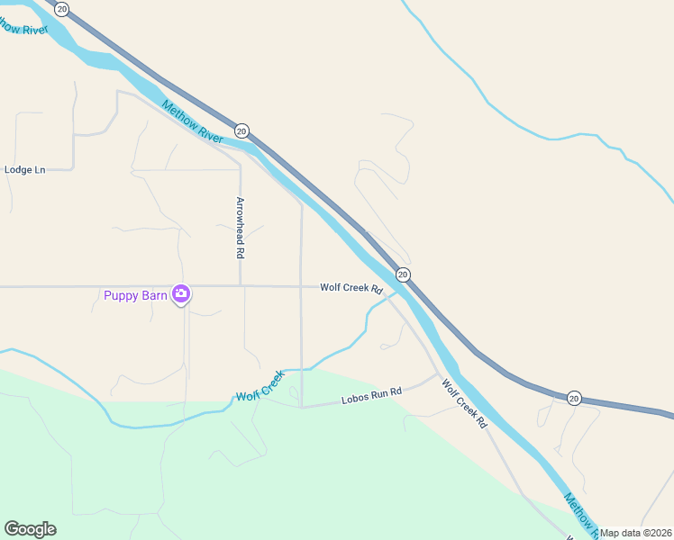 map of restaurants, bars, coffee shops, grocery stores, and more near 226 Wolf Creek Road in Winthrop