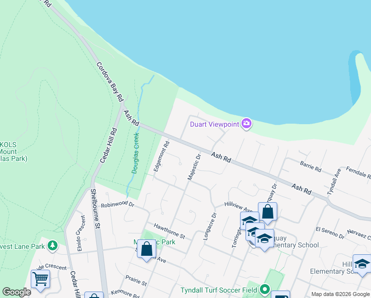 map of restaurants, bars, coffee shops, grocery stores, and more near in Victoria