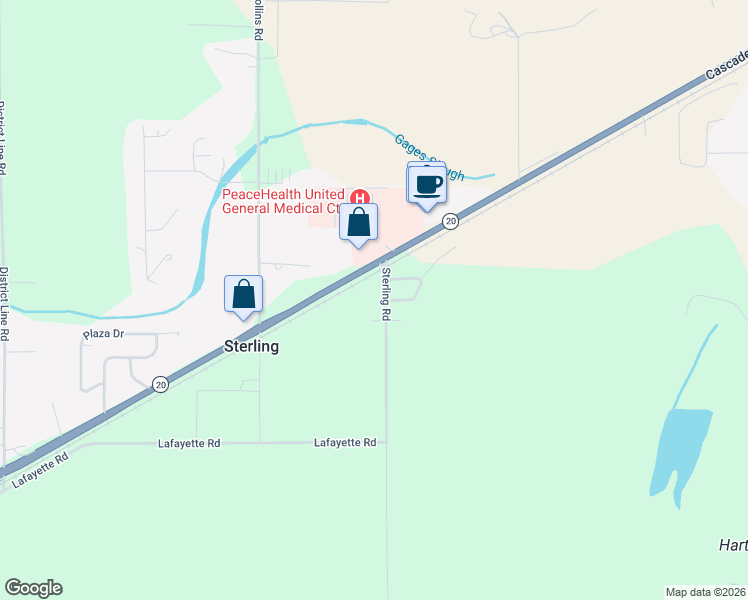 map of restaurants, bars, coffee shops, grocery stores, and more near 10478 Sterling Road in Sedro-Woolley