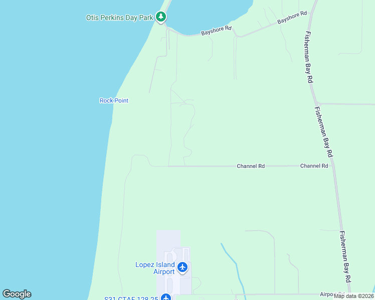 map of restaurants, bars, coffee shops, grocery stores, and more near 618 Channel Road in Lopez Island