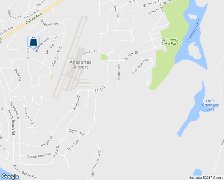 map of restaurants, bars, coffee shops, grocery stores, and more near 2520 Oregon Avenue in Anacortes