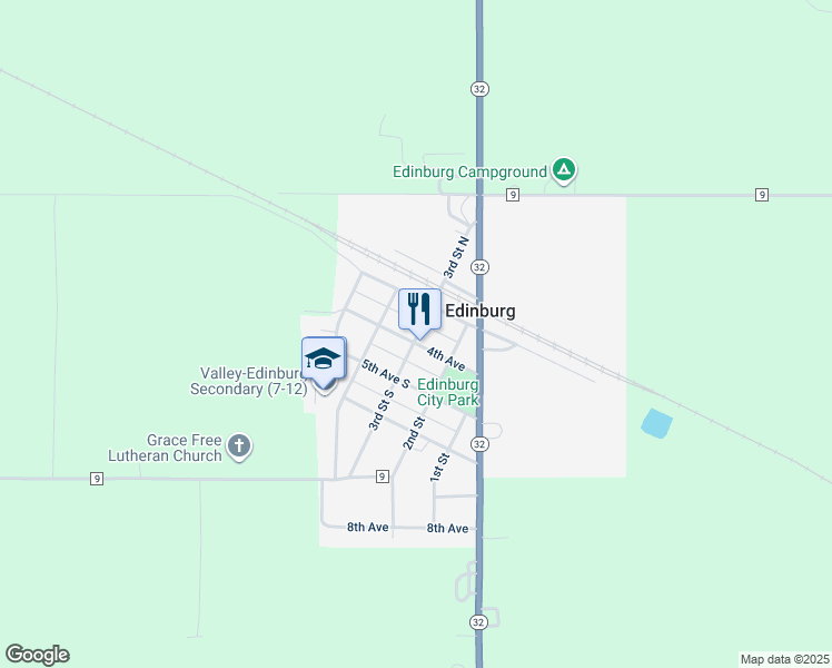 map of restaurants, bars, coffee shops, grocery stores, and more near 300 4th Avenue in Edinburg