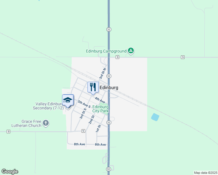 map of restaurants, bars, coffee shops, grocery stores, and more near in Edinburg