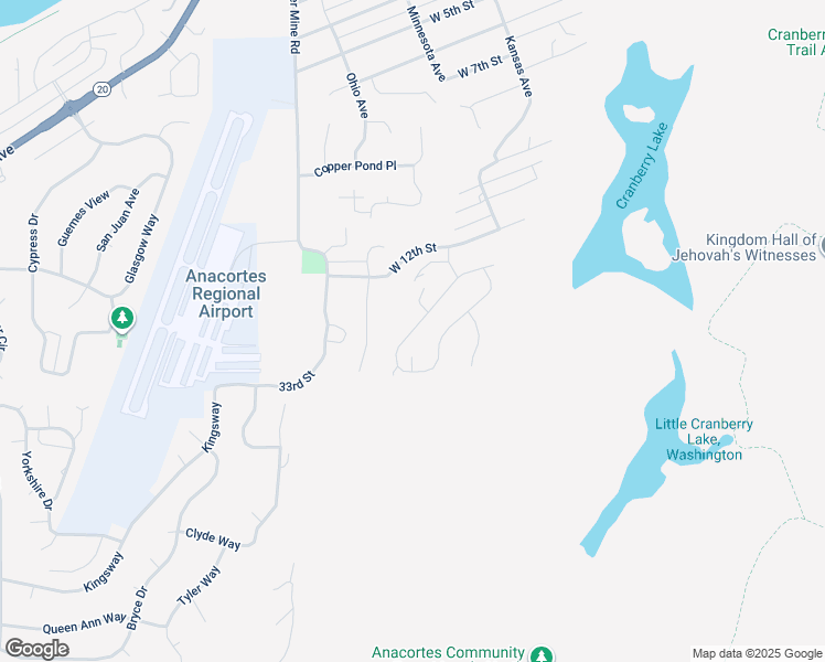 map of restaurants, bars, coffee shops, grocery stores, and more near 3939 Rockridge Parkway in Anacortes