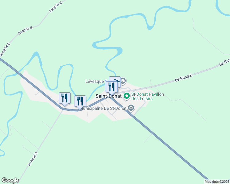 map of restaurants, bars, coffee shops, grocery stores, and more near 106 Avenue Bérubé in Saint-Donat