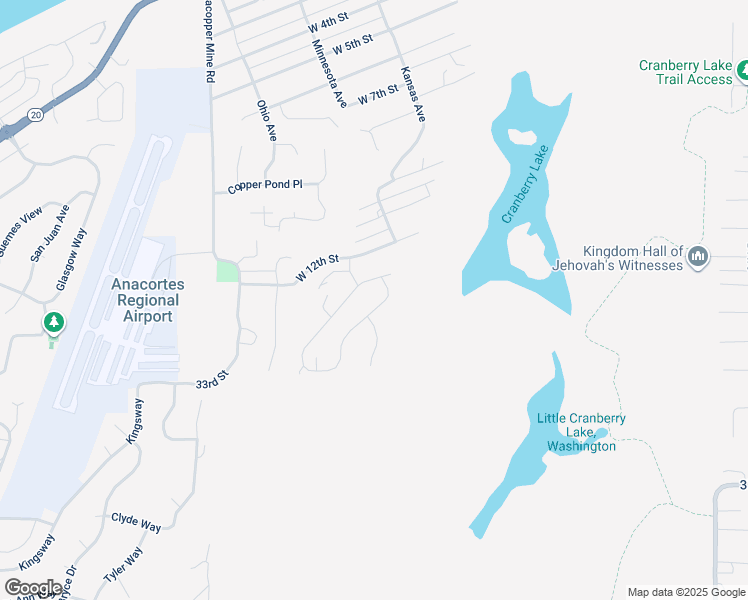 map of restaurants, bars, coffee shops, grocery stores, and more near 3939 Rockridge Parkway in Anacortes