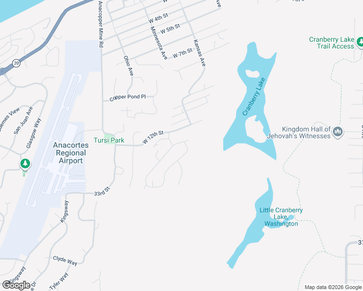 map of restaurants, bars, coffee shops, grocery stores, and more near 3965 Rockridge Parkway in Anacortes