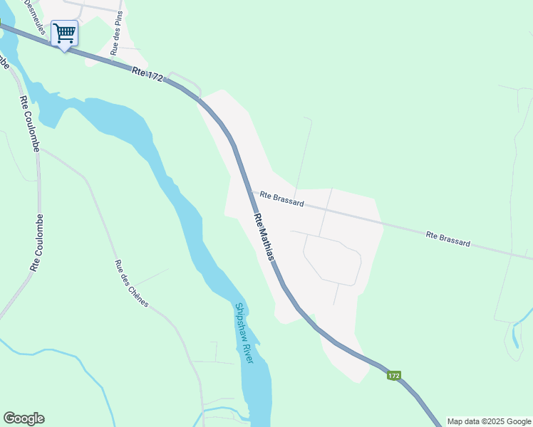 map of restaurants, bars, coffee shops, grocery stores, and more near Route Mathias in Saguenay