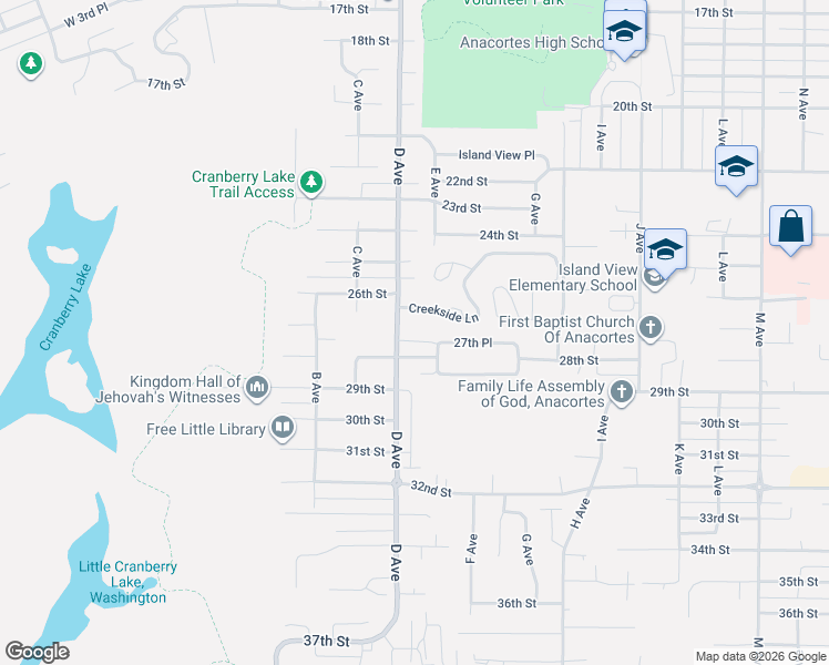 map of restaurants, bars, coffee shops, grocery stores, and more near in Anacortes