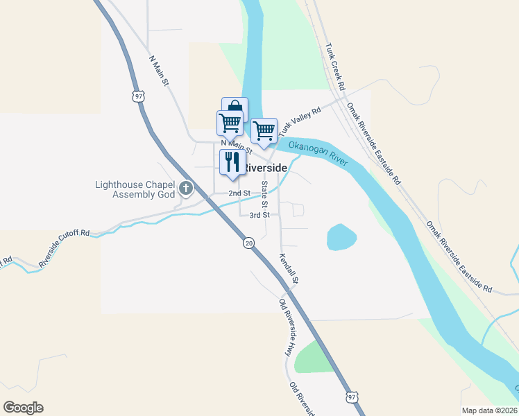 map of restaurants, bars, coffee shops, grocery stores, and more near 209 State Street in Riverside