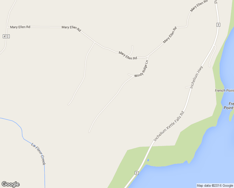 map of restaurants, bars, coffee shops, grocery stores, and more near Windy Ridge Lane in Kettle Falls