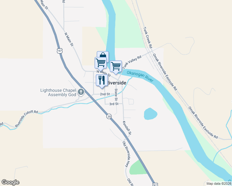 map of restaurants, bars, coffee shops, grocery stores, and more near 209 State Street in Riverside