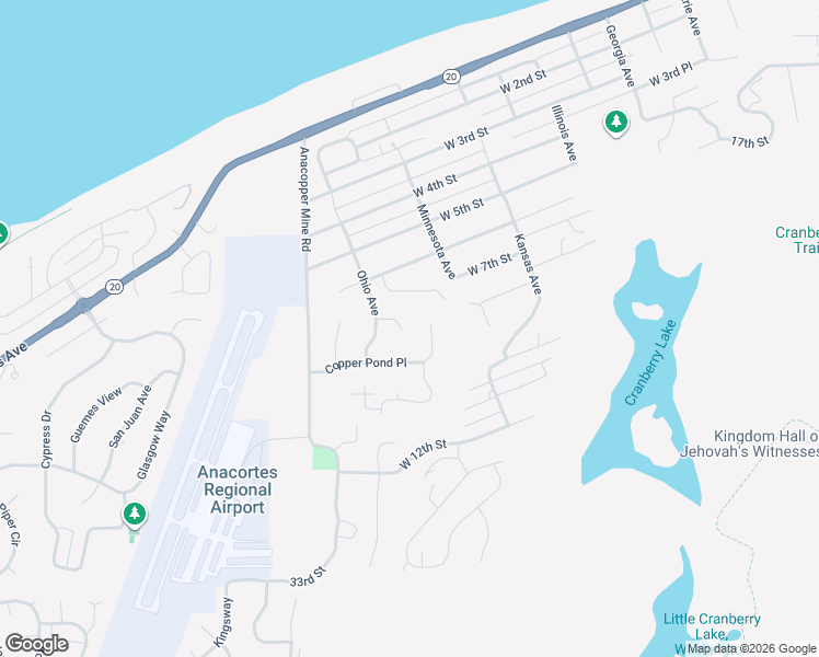 map of restaurants, bars, coffee shops, grocery stores, and more near 3810 Sutton Place in Anacortes