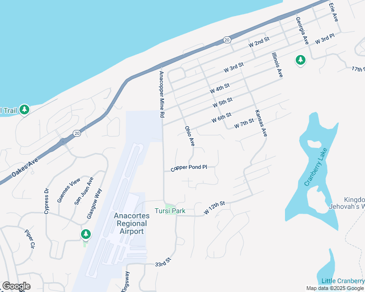 map of restaurants, bars, coffee shops, grocery stores, and more near 4013 West 6th Street in Anacortes