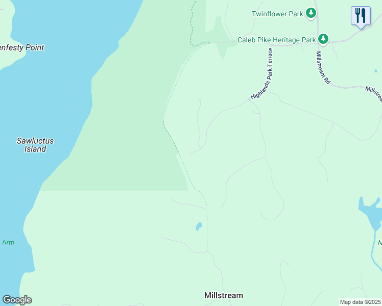 map of restaurants, bars, coffee shops, grocery stores, and more near 701 Highlands Park Terrace in Victoria