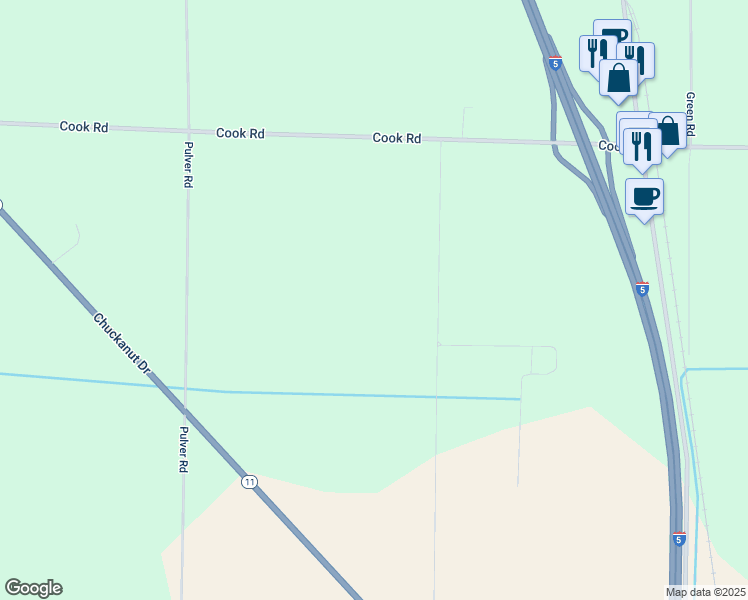map of restaurants, bars, coffee shops, grocery stores, and more near 18276 Cook Road in Burlington