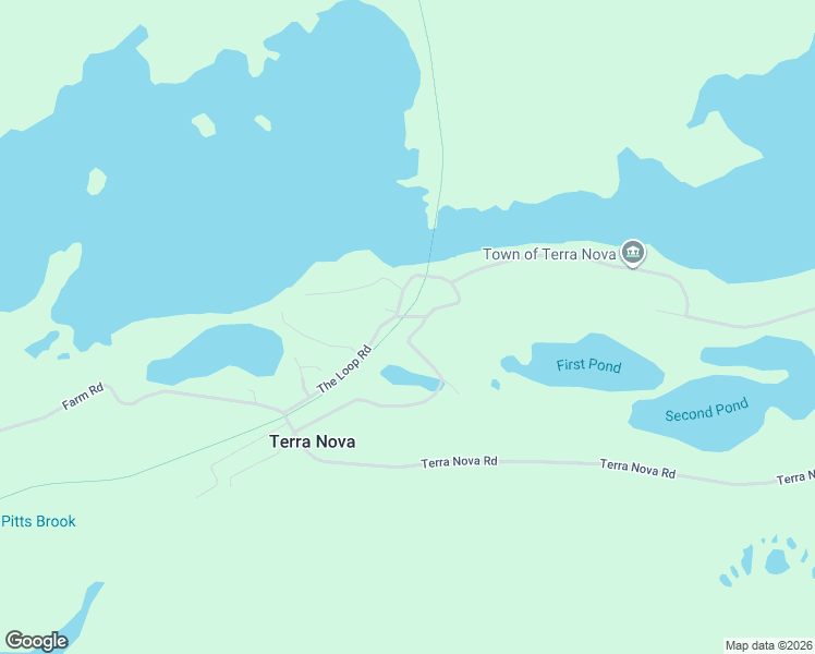 map of restaurants, bars, coffee shops, grocery stores, and more near Newfoundland T'Railway in Glovertown