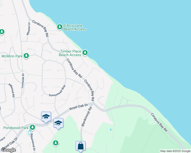 map of restaurants, bars, coffee shops, grocery stores, and more near 4740 Treetop Heights in Victoria