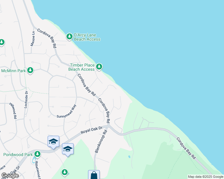 map of restaurants, bars, coffee shops, grocery stores, and more near 4740 Treetop Heights in Victoria
