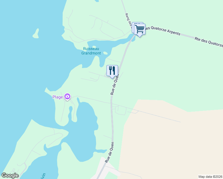 map of restaurants, bars, coffee shops, grocery stores, and more near 49 Rue de Quen in Saint-Gédéon