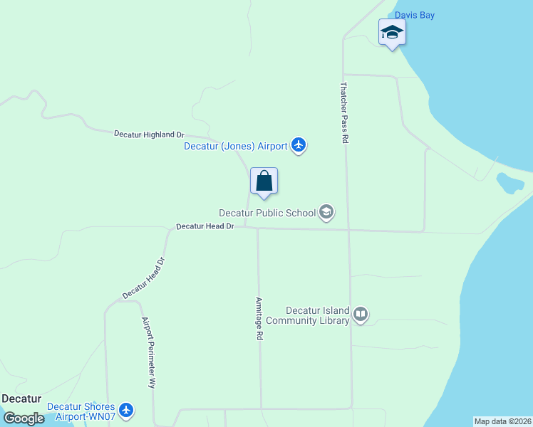 map of restaurants, bars, coffee shops, grocery stores, and more near 641 Decatur Head Drive in Anacortes
