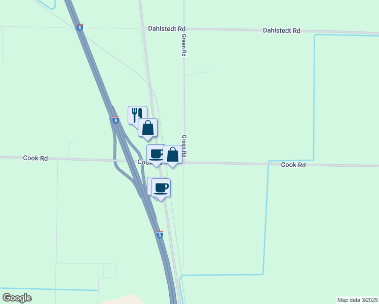 map of restaurants, bars, coffee shops, grocery stores, and more near 9469 Green Rd in Burlington