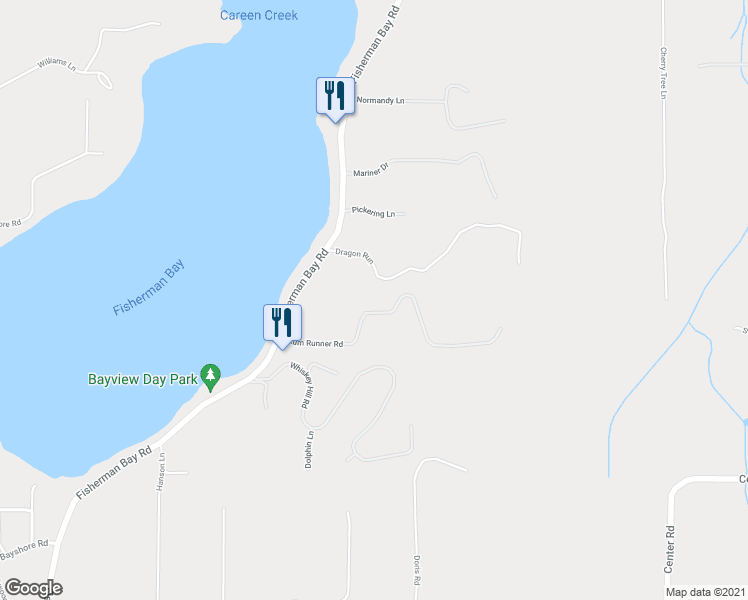 map of restaurants, bars, coffee shops, grocery stores, and more near 227 Rum Runner Road in Lopez Island