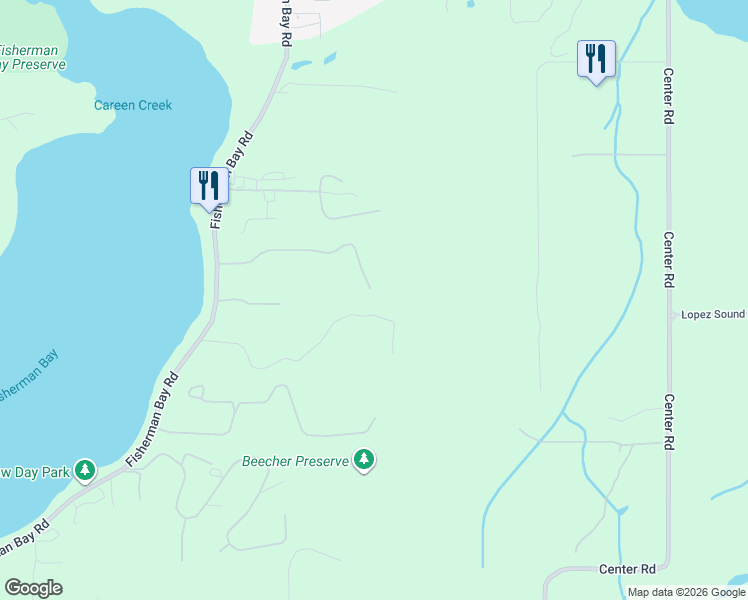 map of restaurants, bars, coffee shops, grocery stores, and more near 306 Mariner Drive in Lopez Island