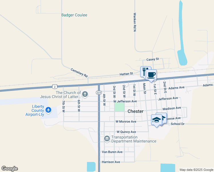 map of restaurants, bars, coffee shops, grocery stores, and more near 311 Washington Avenue in Chester