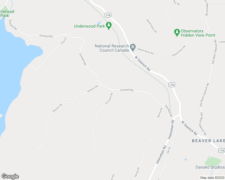 map of restaurants, bars, coffee shops, grocery stores, and more near 363 Goward Road in Victoria