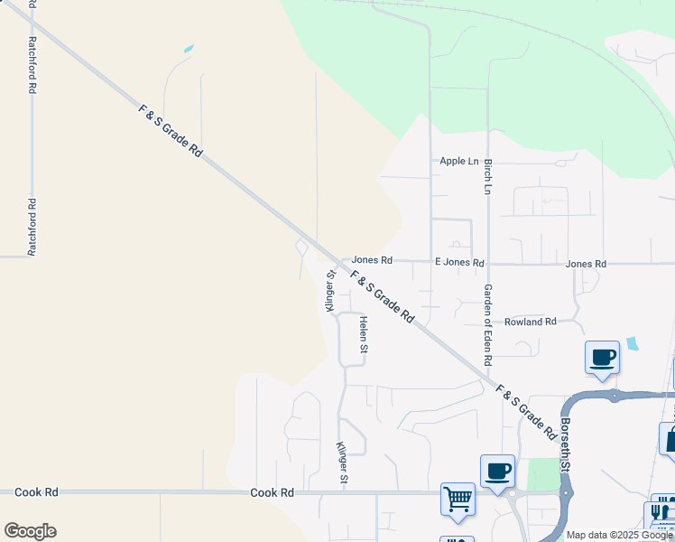 map of restaurants, bars, coffee shops, grocery stores, and more near 273 Klinger Street in Sedro-Woolley