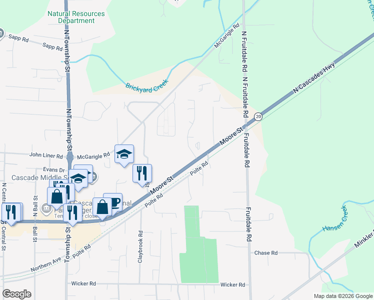 map of restaurants, bars, coffee shops, grocery stores, and more near 928 Carriage Court in Sedro-Woolley