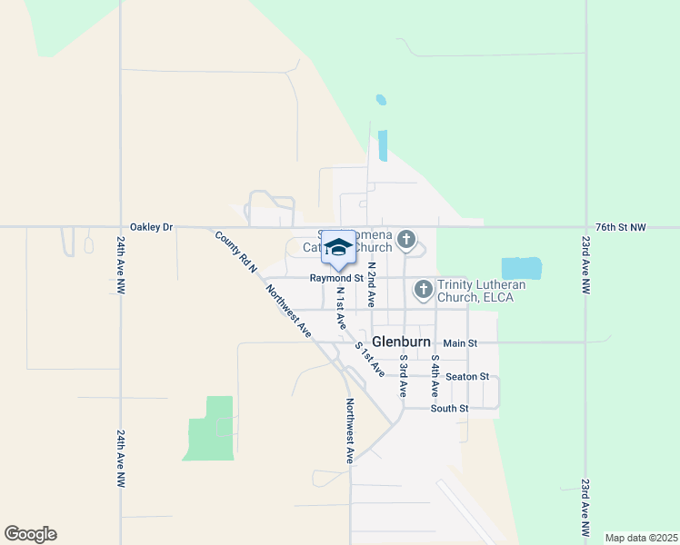 map of restaurants, bars, coffee shops, grocery stores, and more near 102 Raymond Street in Glenburn